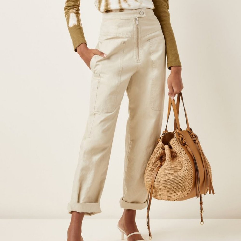 Ulla Johnson Daphne Leather And Raffia Tote